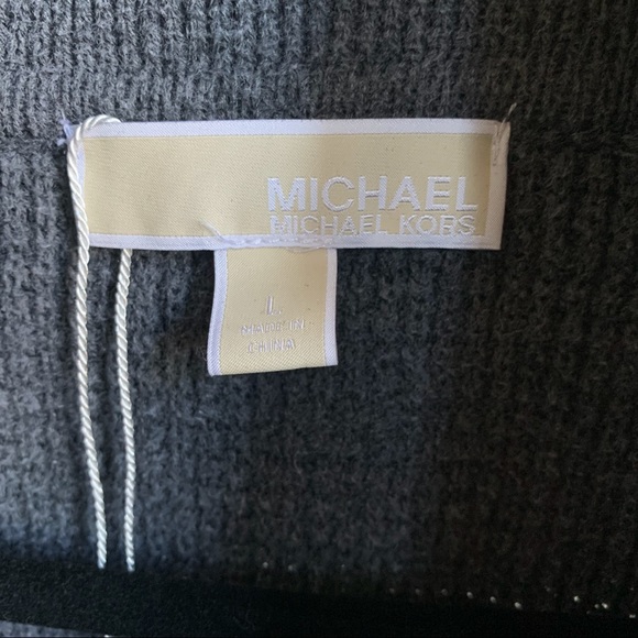 MICHAEL KORS CASUAL WAFFLE KNIT COWL NECK SWEATER - Picture 4 of 12